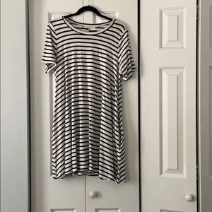 Black and White striped dress with pockets